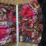 Trina Turk  Silk Floral Black Red Purple Long Sleeve Dress Size 6 Photo 14