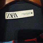 ZARA Navy Blue Luxury Lapel Collar Long Sleeves Short Pocket Coat Size Medium Photo 13