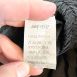 Modamalet 100% Linen Pants Wide Leg Frayed Hem Elastic Waist Black Size 5 Italy Photo 8