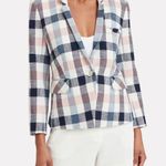 Veronica Beard Plaid Upcollar Schoolboy Dickey Blazer Jacket Size 2 Photo 0
