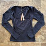 SKIMS  Cotton Jersey Scoop Neck Long Sleeve Top
Soot Size Small Photo 3