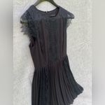 Banana Republic Black Fit and Flare Laced Dress Size 4 Photo 3