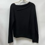 Nic+Zoe  xl Black Aysymetrical Neckline ribbed Sweater wool/laine angora blend Photo 11