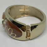 Figaro couture women’s wrist watch 26mm gold brown tone cuff bracelet running Photo 2