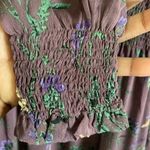 re:named  dress woman’s purple long sleeve floral sheer maxi New size medium Photo 8