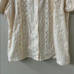 Industry Embroidered Eyelet Puff Sleeve Button Photo 3