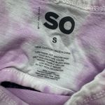SO  Purple and Orange Crop Top with Tie-Dye Design Photo 2
