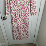 ZARA  pink floral square neck‎ slit midi dress size small blogger favorite Photo 4