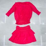 Ramy Brook  MERRY V-NECK SHORT-SLEEVE BLOUSE IN PUNCH AND JANE MATCHING SKIRT Photo 13