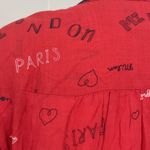 Maeve ANTHROPOLOGIE  Paris London Cherry Red button up shirt size 4 Photo 4