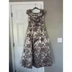 Alex Evenings  Purple Mauve Roses Floral Off Shoulder Gown Dress Wedding Prom Photo 5