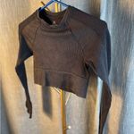 Aerie  Offline Big Chill Long Sleeve in Black Size Small Photo 9