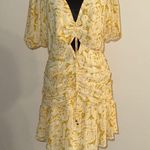 Mika & Gala Chic Yellow Floral Mini Dress Photo 0