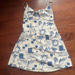 Jessica Simpson Mini Dress Coastal Beachy Smocked Back Spaghetti Straps Photo 0