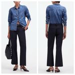 Madewell NWT  Kick Out Crop Pants in Wool-Blend Twill in Black - Size 4 Photo 1