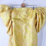 Solace London ‎ Elina Off-The-Shoulder Duchesse Satin Mini Dress Size US 6 Yellow Photo 4