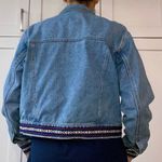 Adriana Sport Women's Medium Blue Denim Jacket Embroidered Details Blue Photo 2