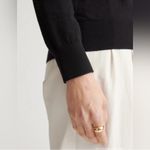 Quince NWT  Black Lightweight Cotton Cashmere V-Neck Sweater Size XS Photo 2