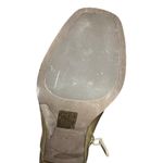 Tory Burch 8 2.5in block heel patent leather Moss Green bootie w/gold accents Photo 6