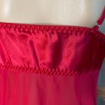 Lingerie Red Handkerchief Style Sheer with Crystal Heart at Bust Size Large Photo 8