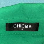 Chic Me  dolman long sleeve button up collared blouse top beautiful green size S Photo 2