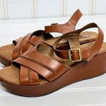 Kork-Ease  Leather Cross Strap Platform Sandals 353 Photo 1