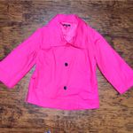 Rafaella Hot Pink Cropped Sleeve 2-Button Blazer Tailored Utility Jacket Barbie Size M Photo 1