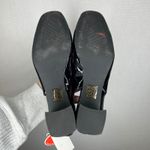 Cider Black Patent Leather Square Toe Slingback Block Heel Shoes Size 41 Photo 3