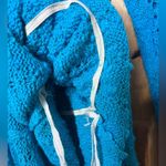 Vintage Marisa Christina Elegant Nubby Knit Blue Sweater Dress L Secretary Retro Size L Photo 7