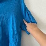 NWT Michael Stars Bailey Gauze Button Down Shirt Capri Blue Size XS Photo 6