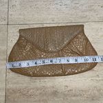 Lauren Merkin  NYC GOLD EMBOSSED SNAKESKIN  FAUX‎ LEATHER SMALL CLUTCH BAG Photo 1