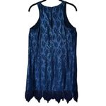 Lilly Pulitzer  Marquette Navy Blue Shift Tank Dress Fringe Flapper Mini Dress S Photo 1