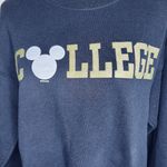 Disney College Navy Blue Sz M Graphic Sweatshirt Crewneck Fleece Lined Photo 1