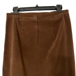 Vintage Faux Suede Maxi Skirt Brown Size Petite Medium Western Boho Cottagecore Brown Photo 4