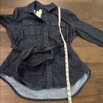 New with Tags Level99 Emma Belted Denim Shacket Sz M Blue Size M Photo 6