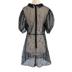 Dolls Kill  SUGAR THRILLZ Sheer Mesh Floral Embroidered Puff Sleeve Dress Sz 2XL Photo 7