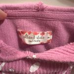 Altar'd State Smiley Face Hot Pink Ribbed Cropped Sweatshirt Photo 2