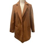 Forever 21 Womens Fall  Minimalist Tan Dress Coat Jacket M  Photo 2