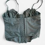 Garage Green lace corset top with adjustable straps Photo 2