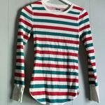 Old Navy  Holiday Striped Thermal Waffle Knit Top XS Photo 0