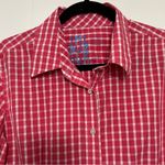 J. McLaughlin  Pink‎ Gingham Button-Down Shirt Size 12 - Excellent Conditi… Photo 1