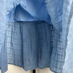 Privacy Please Revolve ‎ Periwinkle Blue Ventura Checked Tiered Midi Skirt Photo 4