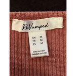 Revamped Dress Womens Medium Brown Ribbed Knit Long Sleeve V Neck Sweater Photo 7