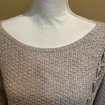 American Eagle  Knit Sweater Women's Small Beige Side Lace-Up Textured Photo 2