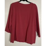 Ruby Rd Womens 2X Red Embellished Top Shirt‎ 3/4 Sleeve READ Boho Hippie Funky Size XXL Photo 1