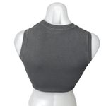 ZARA  Gray High Neck Ribbed Knit Sleeveless Racerback Crop Sweater Tank Top Sz M Photo 1