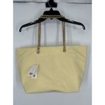 Tory Burch Lemon Sugar Ella Chain Tote Nylon Magnetic Snap Closure Yellow Bag Photo 1