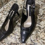 Jennifer Moore  Elegant Black Slingback Heels 9M Great Shape! Photo 4
