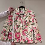 Loft  Floral Pastel Jacket Size 8 Photo 4