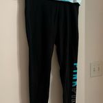 Vintage PINK vs Yoga pants full length leggings size L blue tie dye detail Size L Photo 0